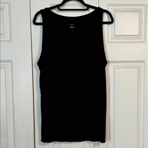 ALFANI INTIMATES X-Large Modal Spandex Black Sleeveless Tunic Top Loungewear
